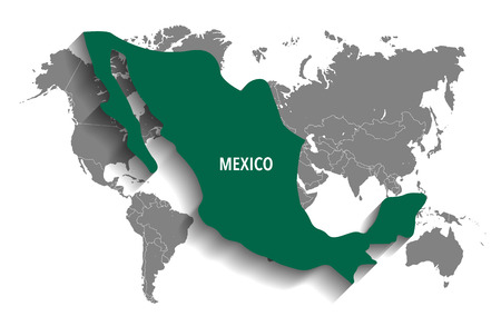 Map of Mexicoのイラスト素材