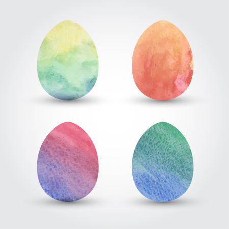Watercolor Easter Eggsのイラスト素材