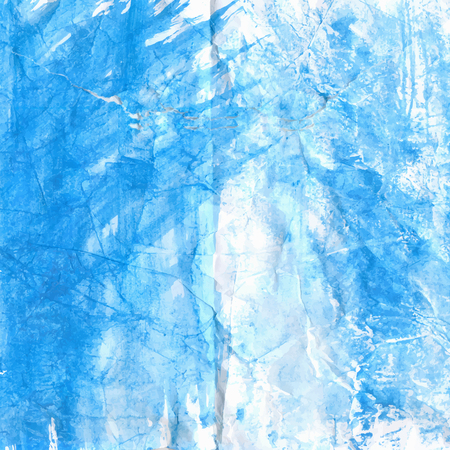 Blue Gouache Paint on Wrinkled Paperのイラスト素材