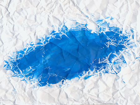 Blue Gouache Paint on Wrinkled Paperのイラスト素材