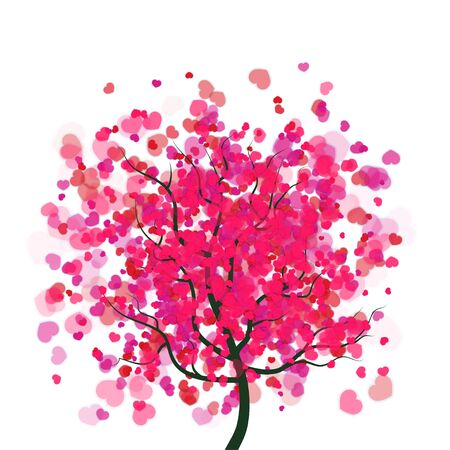 Tree with Heartsのイラスト素材