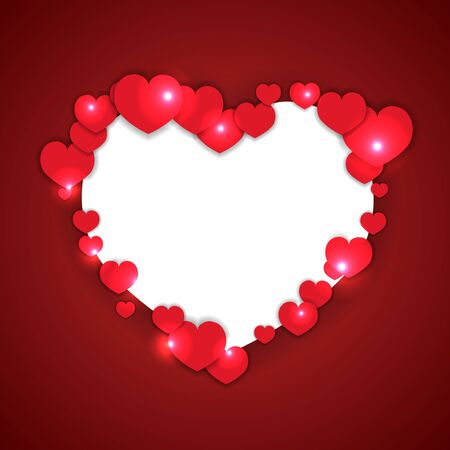 White Heart for Valentines Dayのイラスト素材