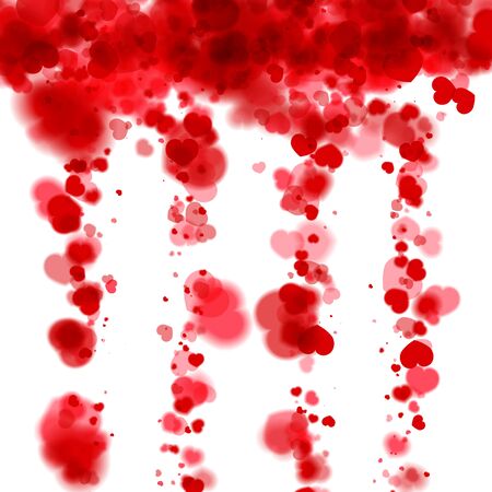 Valentines Day Background with Falling Heartsのイラスト素材