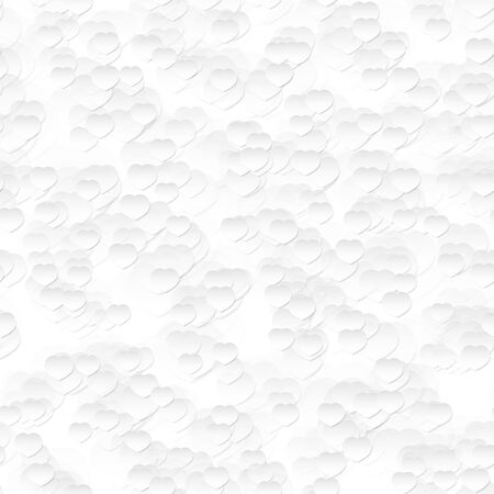 White Seamless Hearts Patternのイラスト素材
