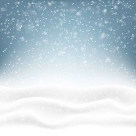 Blue Background with Snowflakesのイラスト素材
