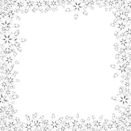 Snowflakes Frameのイラスト素材