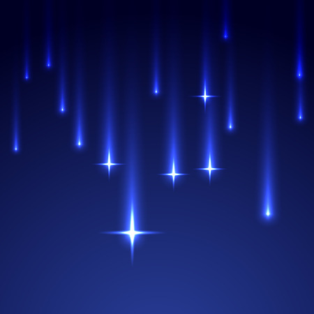 Falling stars on a blue backgroundのイラスト素材