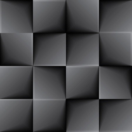 Seamless Black Tiles Patternのイラスト素材