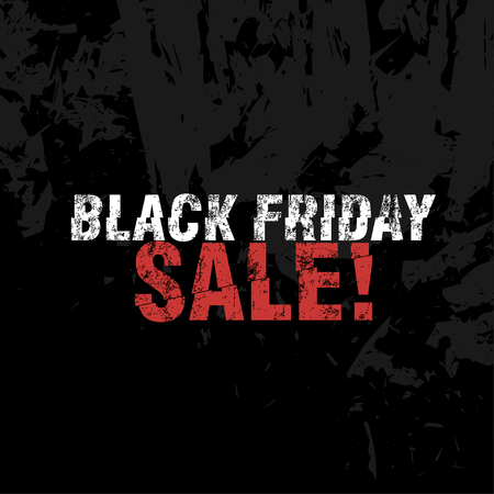 Grunge Black Friday Posterのイラスト素材