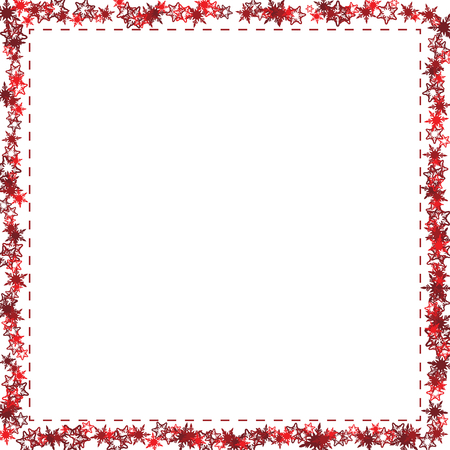 Christmas Snowflakes Frameのイラスト素材