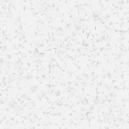 Seamless Gray Dandelions Backgroundのイラスト素材