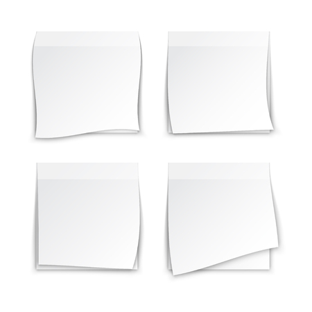 White Paper Post it Notesのイラスト素材