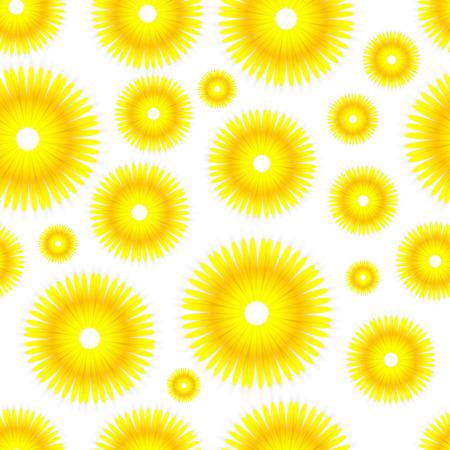 Seamless Sunflowers Backgroundのイラスト素材