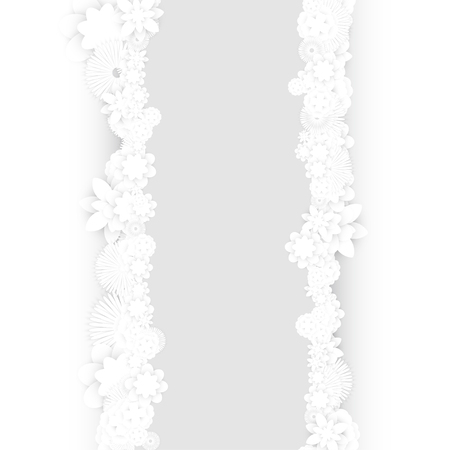 Spring Background with White Paper Flowersのイラスト素材