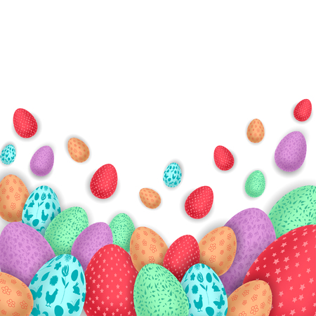 Background with Colorful Easter Eggsのイラスト素材