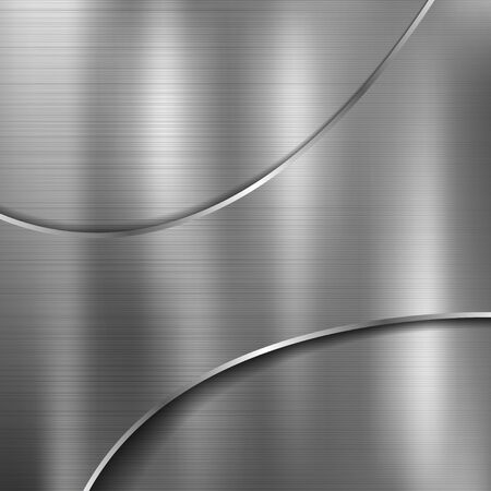 Abstract Vector Brushed Metal Background with Metal Shapeのイラスト素材