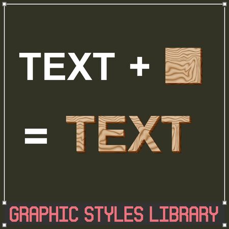 Wooden Vector Graphic Stylesのイラスト素材