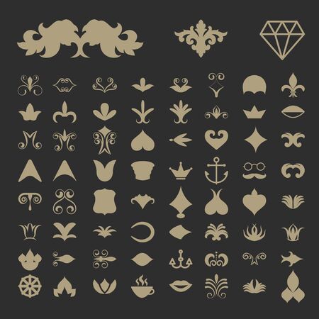 Vintage Shapes Design Elementsのイラスト素材