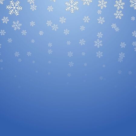 Christmas Blue Background with Snowflakesのイラスト素材