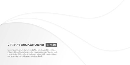Abstract White Gray Gradient Elegant Waves Background Templateのイラスト素材