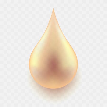 Realistic Transparent Oil Droplet with Shadowのイラスト素材