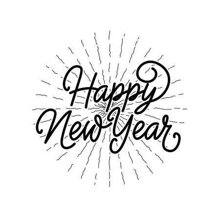 Festive Holiday Hand Lettered Wish Text for Christmas and New Year Typography Design Elementのイラスト素材