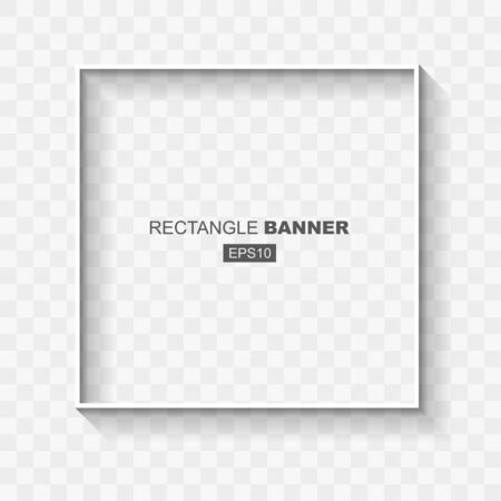 White Abstract Square Banner Template with Flat Design Shadowのイラスト素材