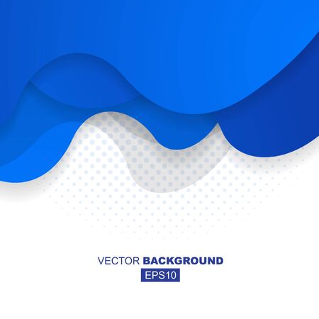 Blue Geometric Modern Fluid Background Composition with Gradients, Shadows and Lightsのイラスト素材