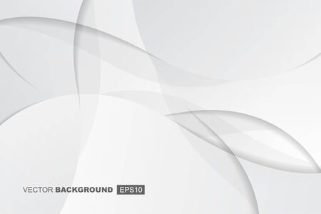 White Modern Fluid Background Composition with Waves and Shadowsのイラスト素材