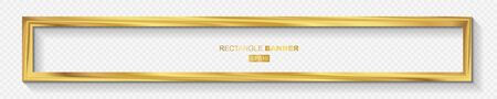 Golden Modern Wide Frame Border Design for Advertisement Bannerのイラスト素材