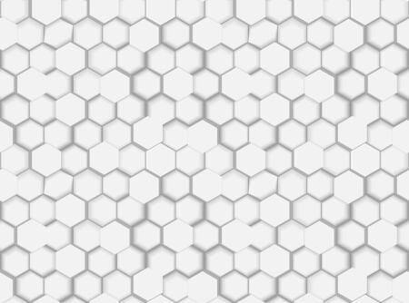 Abstract Seamless Hexagonal Pattern Texture with 3d Hexagons and Shadesのイラスト素材