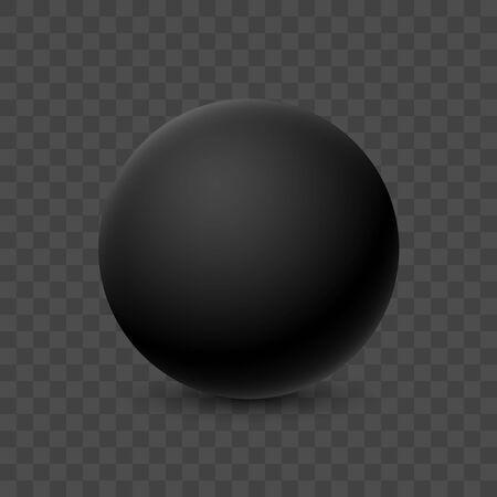 Black Smooth Round 3d Sphereのイラスト素材