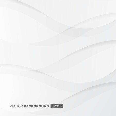 White Modern Fluid Background Composition with Waves and Shadowsのイラスト素材