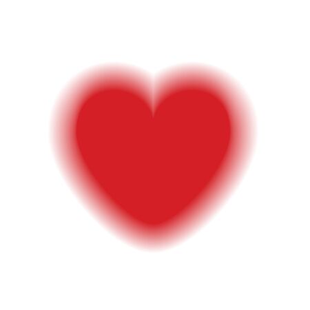 Blurred Red Vector Heart Over White Backgroundのイラスト素材