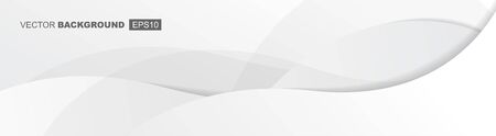 White Modern Fluid Background Composition with Waves and Shadowsのイラスト素材