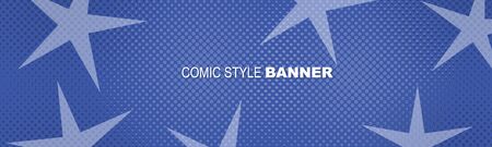 Blue Comic Art Bannerのイラスト素材