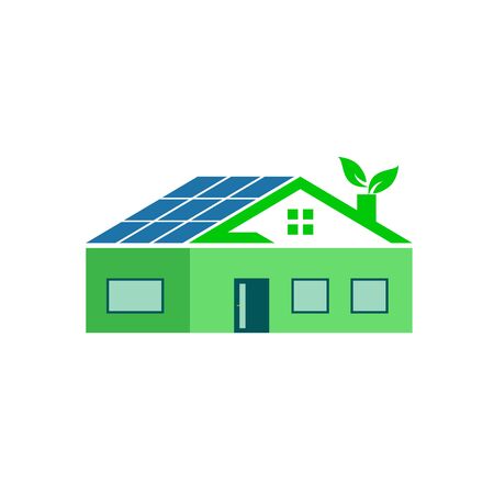 Eco Solar House Iconのイラスト素材