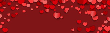 Valentines Day Background with Heartsのイラスト素材