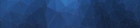 Abstract Wide Polygonal Blue Triangle Banner Textureのイラスト素材