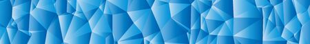 Abstract Wide Polygonal Blue Triangle Banner Textureのイラスト素材