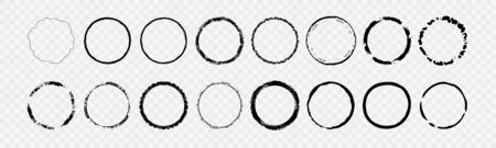Grunge Circle Shapes designのイラスト素材