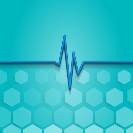 Geometric Hexagons Medicine Pulse Heart Beatのイラスト素材