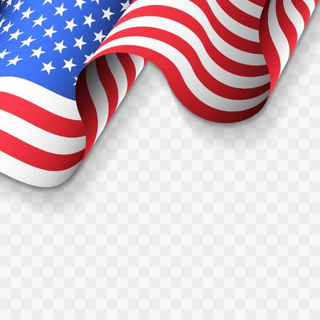 Wavy American Flag Designのイラスト素材
