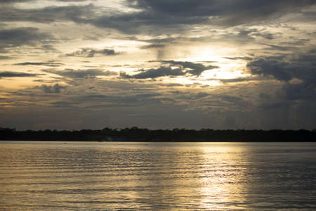 The golden light of the sun is shining in the river.  This natural beauty captivates anyone.