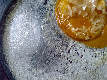 After an egg has been kept in the refrigerator,.