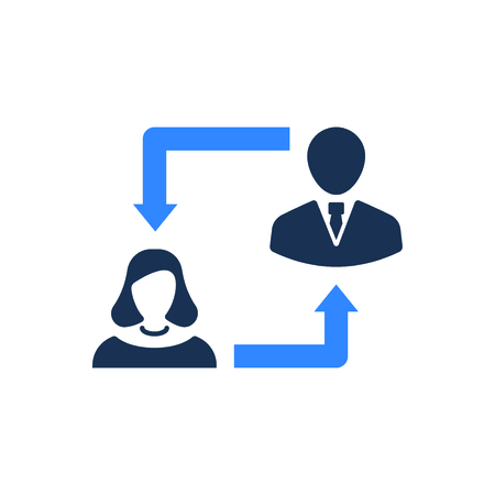 Attractive and Faithfully Designed Business Collaboration Iconのイラスト素材