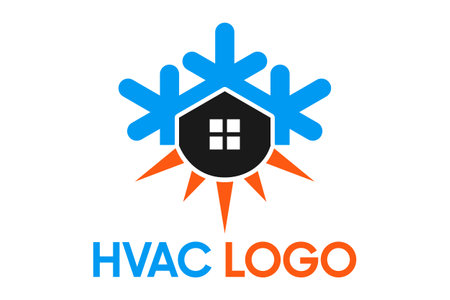 Heating, ventilation, and air conditioning (HVAC) Logo designのイラスト素材