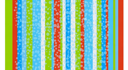 Striped background with circles and dots. Vertical stripes pattern.の素材