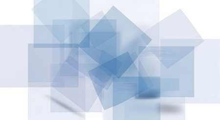 Abstract digital background with blue and white rectangles. 3D renderingの素材