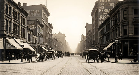 Street view of Copenhagen, Denmark.の素材